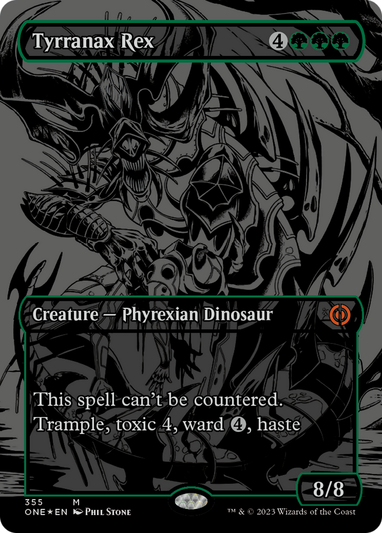 Tyrranax Rex (Oil Slick Raised Foil) [Phyrexia: All Will Be One] | Good Games North
