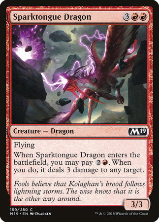 Sparktongue Dragon [Core Set 2019] | Good Games North