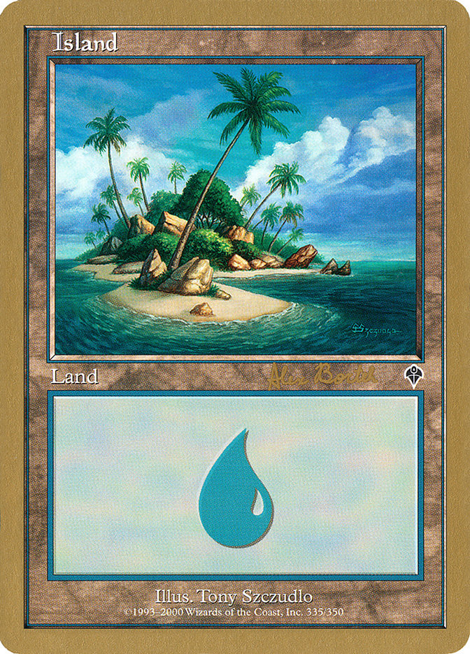 Island (ab335b) (Alex Borteh) [World Championship Decks 2001] | Good Games North
