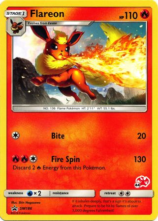 Flareon (SM186) (Charizard Stamp #44) [Battle Academy 2020] | Good Games North