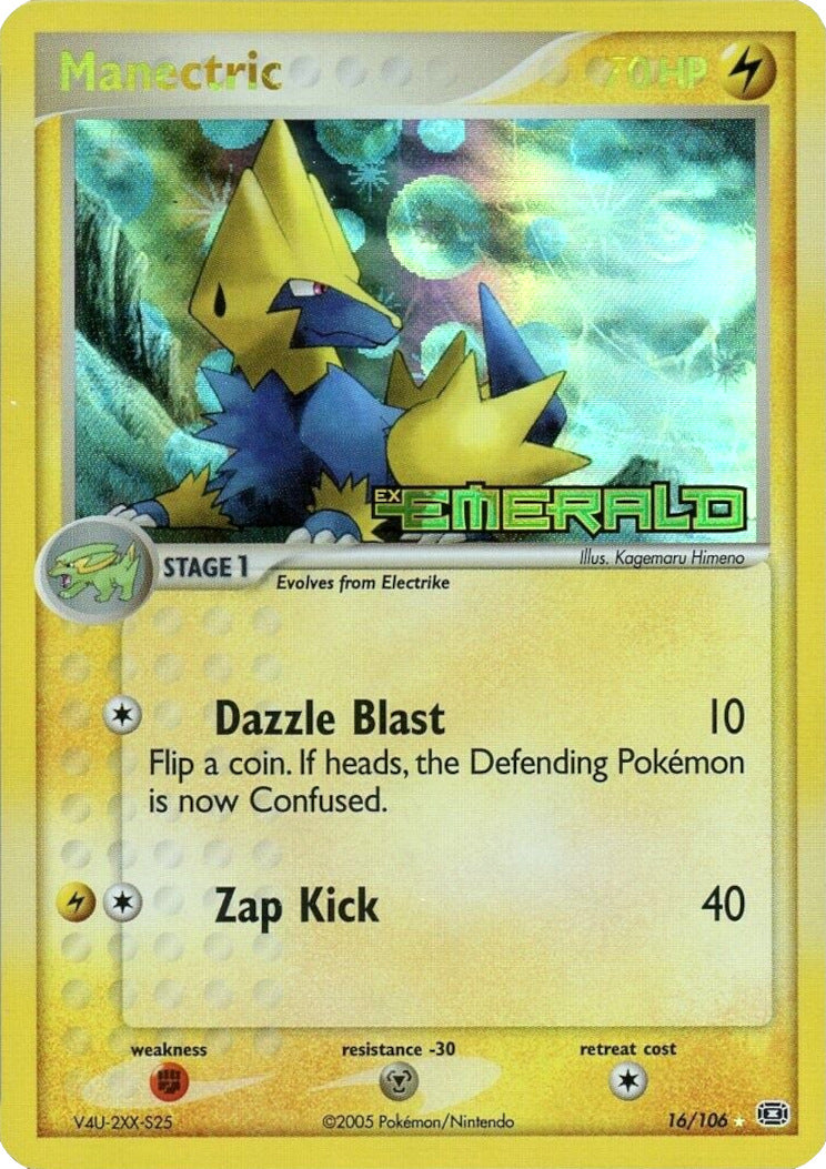 Manectric (16/106) (Stamped) [EX: Emerald] | Good Games North