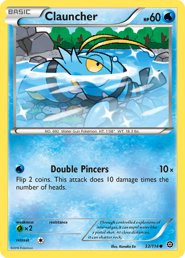 Clauncher (33/114) [XY: Steam Siege] | Good Games North