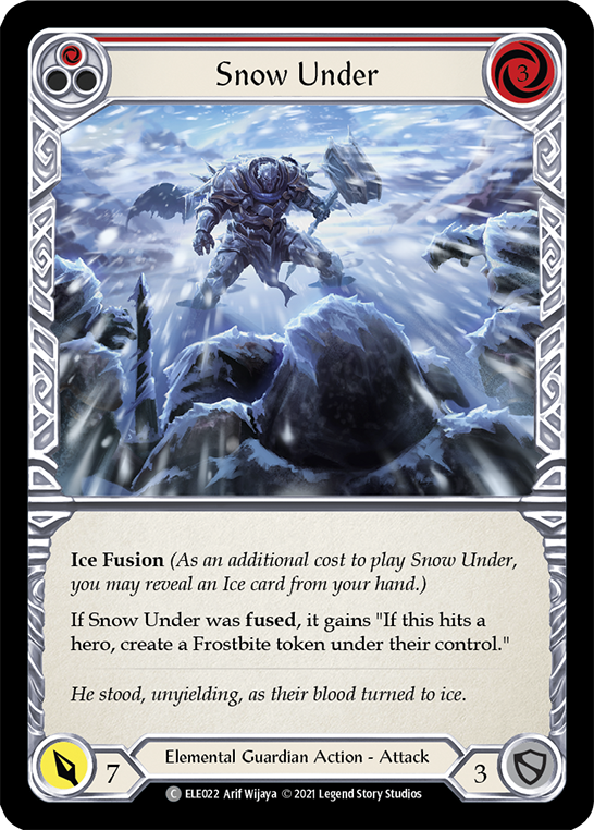 Snow Under (Red) [ELE022] (Tales of Aria)  1st Edition Rainbow Foil | Good Games North