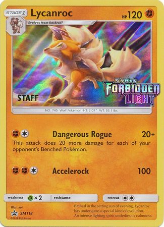 Lycanroc (SM118) (Staff Prerelease Promo) [Sun & Moon: Black Star Promos] | Good Games North