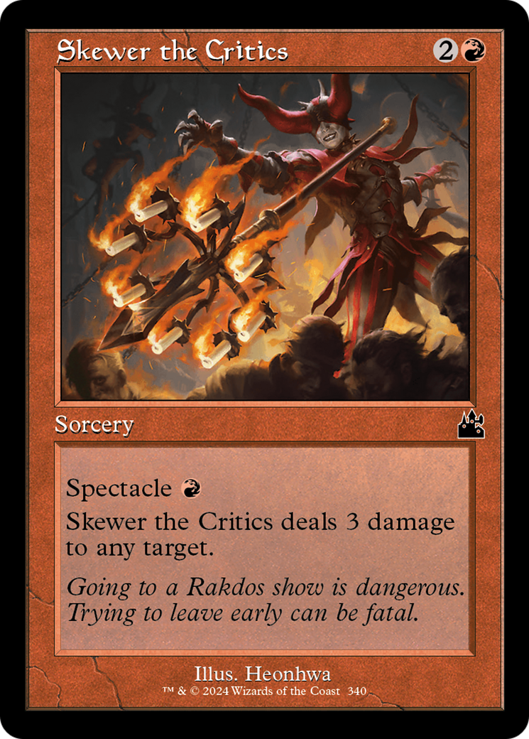 Skewer the Critics (Retro Frame) [Ravnica Remastered] | Good Games North