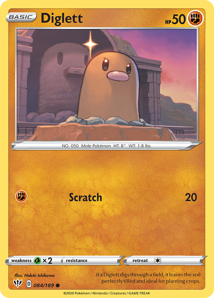 Diglett (084/189) [Sword & Shield: Darkness Ablaze] | Good Games North