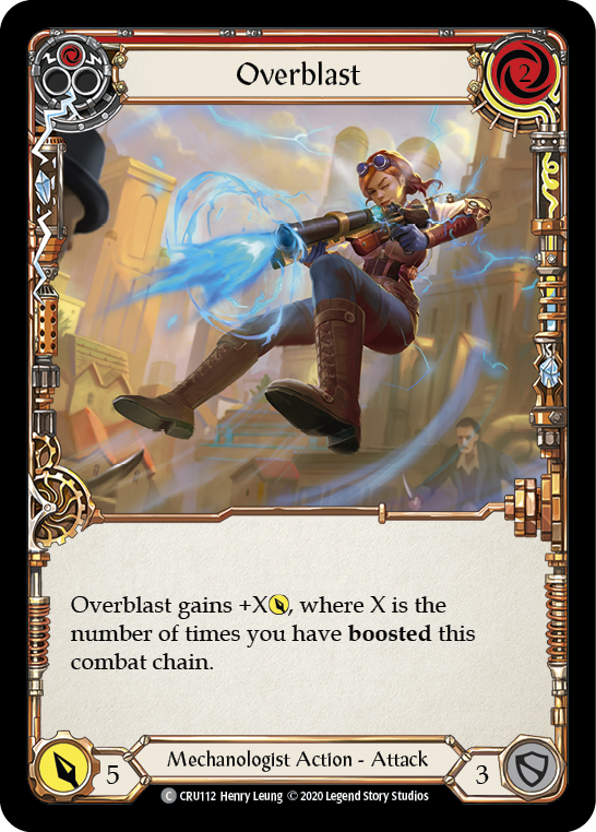 Overblast (Red) [CRU112] 1st Edition Rainbow Foil | Good Games North