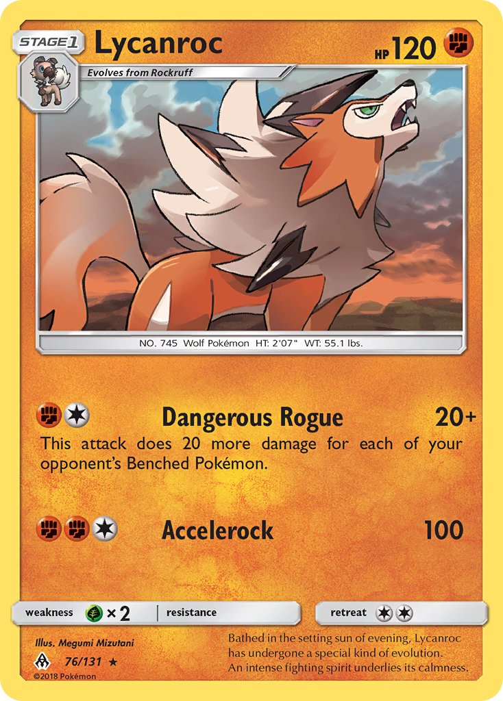 Lycanroc (76/133) (Theme Deck Exclusive) [Sun & Moon: Forbidden Light] | Good Games North