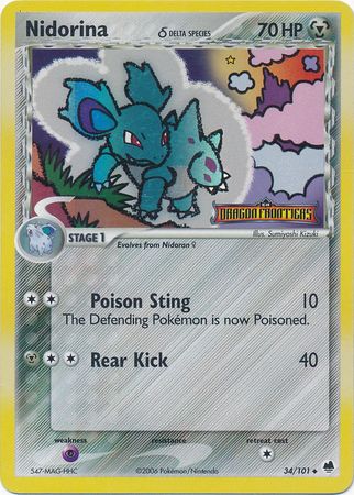 Nidorina (34/101) (Delta Species) (Stamped) [EX: Dragon Frontiers] | Good Games North