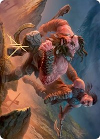 Dwarven Reinforcements Art Card (Gold-Stamped Signature) [Kaldheim: Art Series] | Good Games North