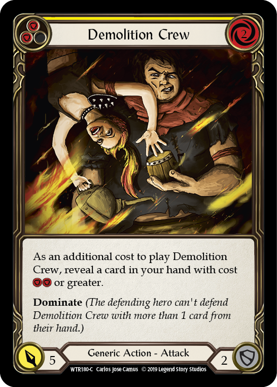 Demolition Crew (Yellow) [WTR180-C] Alpha Print Normal | Good Games North