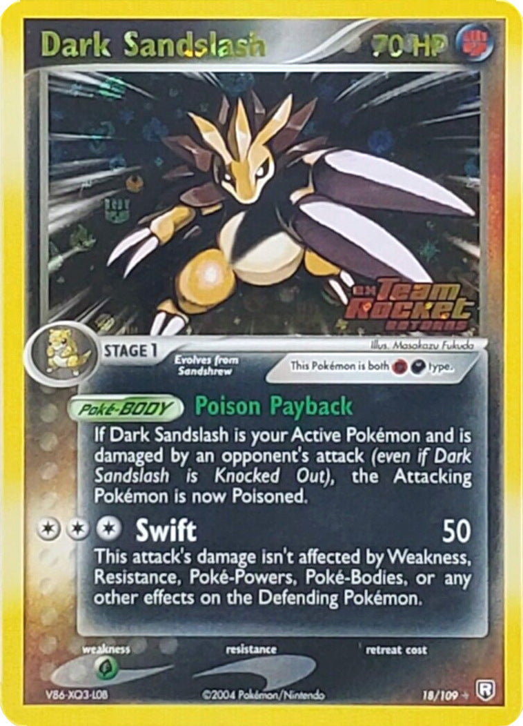Dark Sandslash (18/109) (Stamped) [EX: Team Rocket Returns] | Good Games North