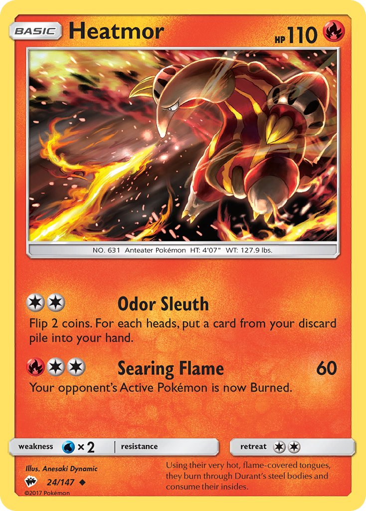 Heatmor (24/147) [Sun & Moon: Burning Shadows] | Good Games North