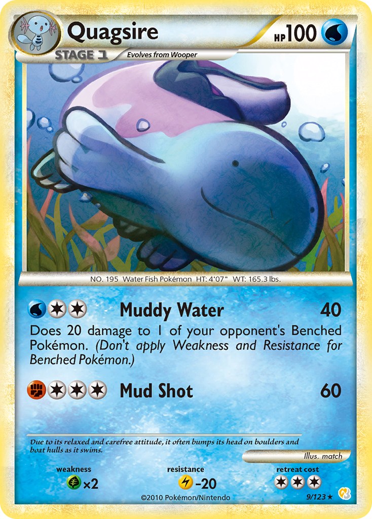 Quagsire (9/123) [HeartGold & SoulSilver: Base Set] | Good Games North