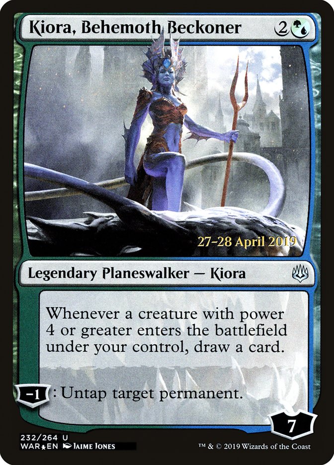 Kiora, Behemoth Beckoner  [War of the Spark Prerelease Promos] | Good Games North