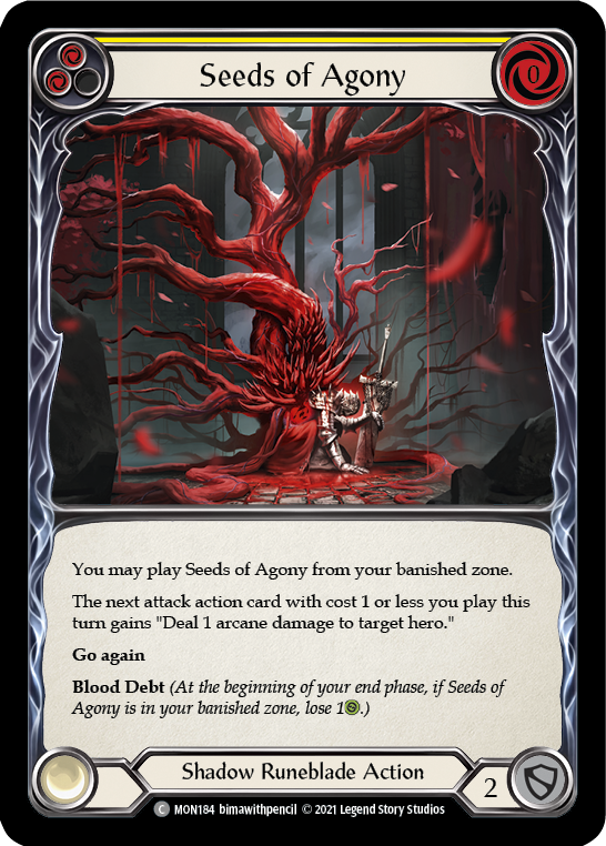Seeds of Agony (Yellow) [MON184-RF] 1st Edition Rainbow Foil | Good Games North