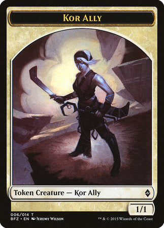 Kor Ally Token [Battle for Zendikar Tokens] | Good Games North
