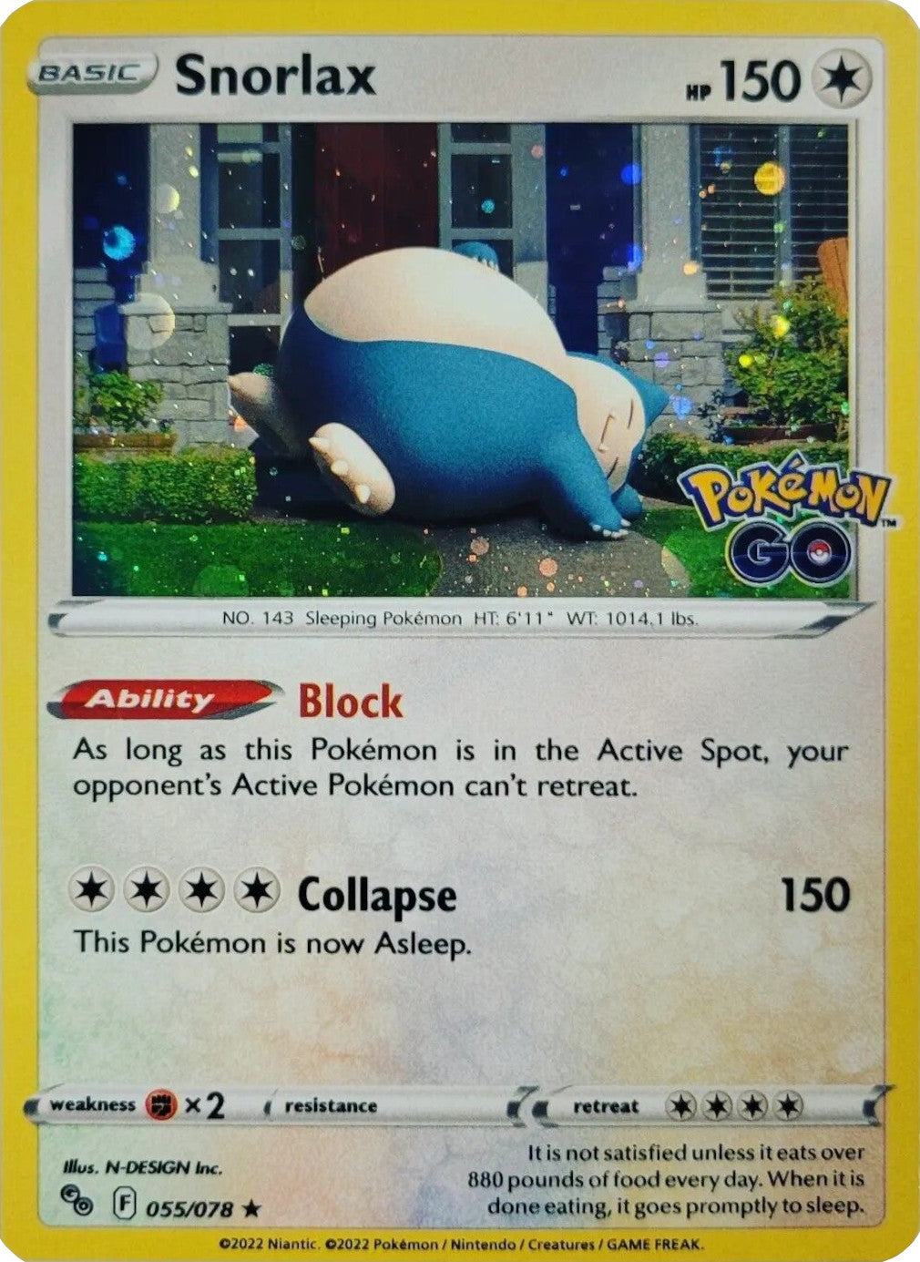 Snorlax (055/078) (Cosmos Holo) [Pokémon GO] | Good Games North
