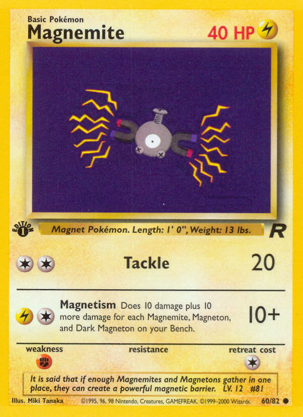 Magnemite (60/82) [Team Rocket 1st Edition] | Good Games North