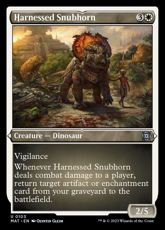 Harnessed Snubhorn (Foil Etched) [March of the Machine: The Aftermath] | Good Games North