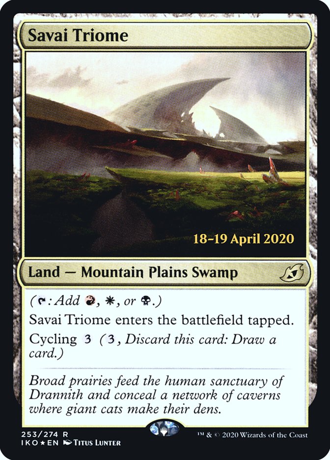 Savai Triome  [Ikoria: Lair of Behemoths Prerelease Promos] | Good Games North