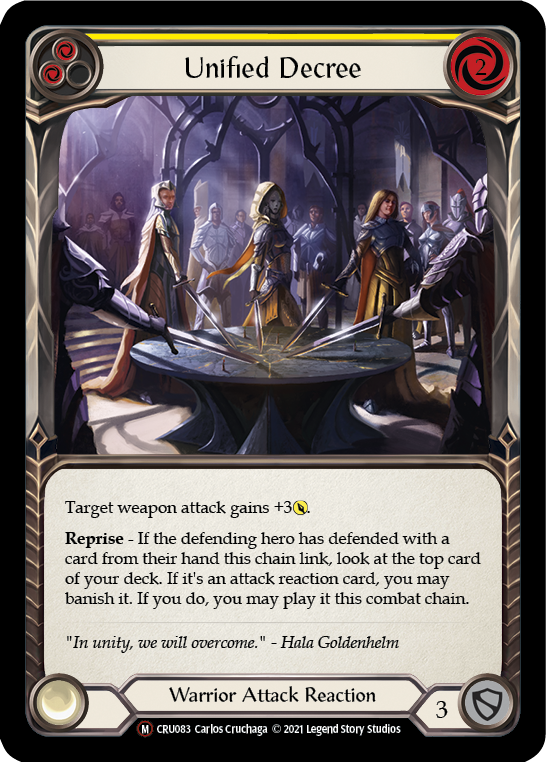 Unified Decree [U-CRU083-RF] Unlimited Rainbow Foil | Good Games North