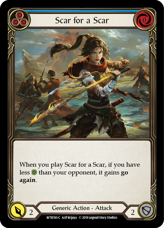Scar for a Scar (Blue) [WTR193-C] Alpha Print Normal | Good Games North