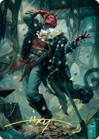 Tibalt, Cosmic Impostor Art Card (Gold-Stamped Signature) [Kaldheim: Art Series] | Good Games North