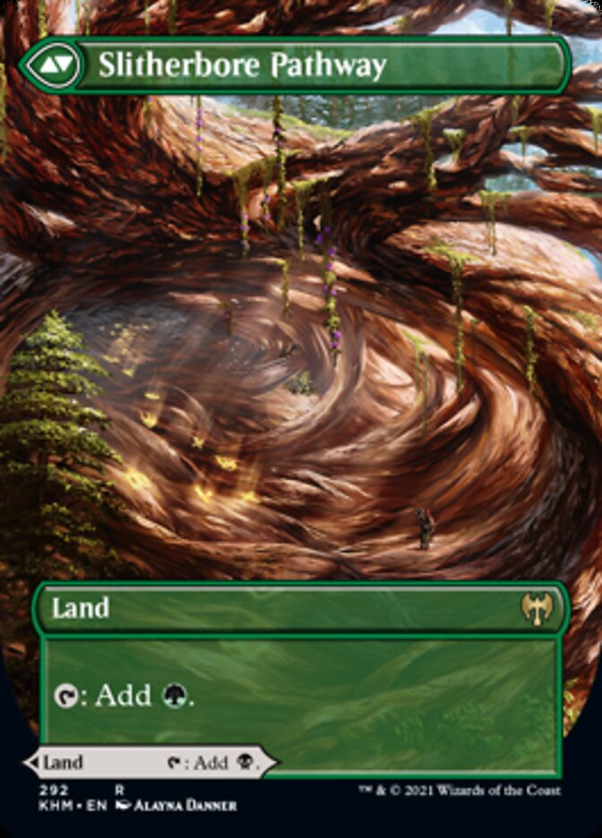Darkbore Pathway // Slitherbore Pathway (Borderless Alternate Art) [Kaldheim] | Good Games North
