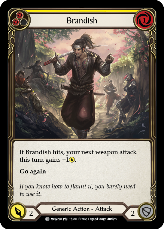 Brandish (Yellow) [MON270-RF] 1st Edition Rainbow Foil | Good Games North