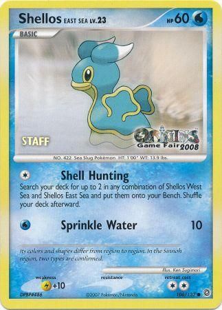 Shellos East Sea (106/132) (Origins Game Fair 2008 Staff) [Nintendo: Black Star Promos] | Good Games North