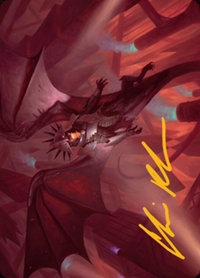 Ziatora, the Incinerator Art Card (Gold-Stamped Signature) [Streets of New Capenna Art Series] | Good Games North