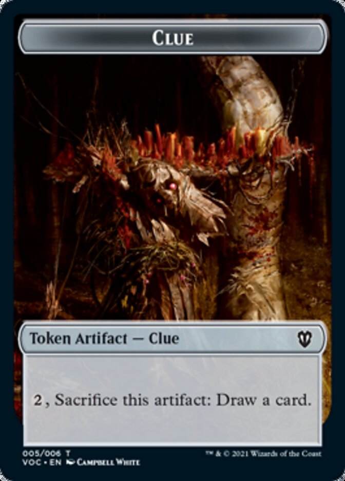 Angel // Clue Double-sided Token [Innistrad: Crimson Vow Commander Tokens] | Good Games North
