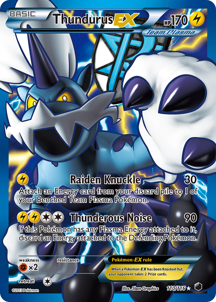 Thundurus EX (110/116) [Black & White: Plasma Freeze] | Good Games North