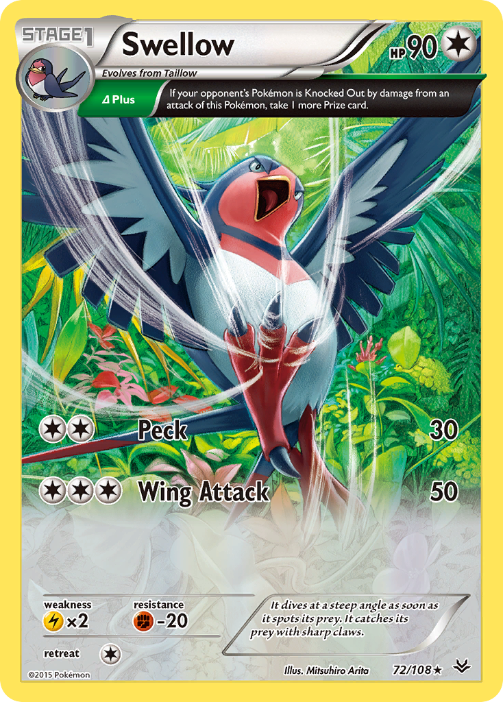 Swellow (72/108) [XY: Roaring Skies] | Good Games North