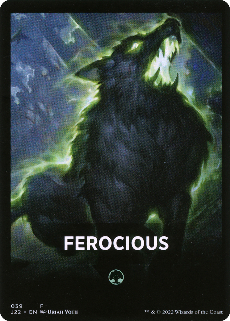 Ferocious Theme Card [Jumpstart 2022 Front Cards] | Good Games North