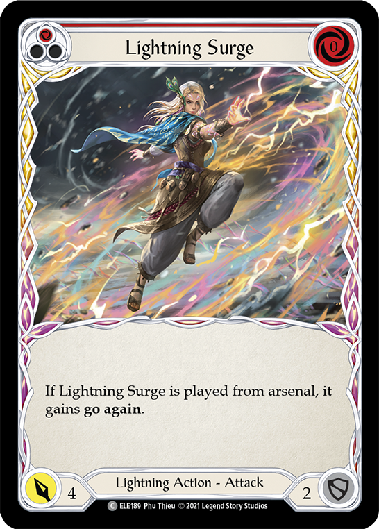 Lightning Surge (Red) [ELE189] (Tales of Aria)  1st Edition Normal | Good Games North