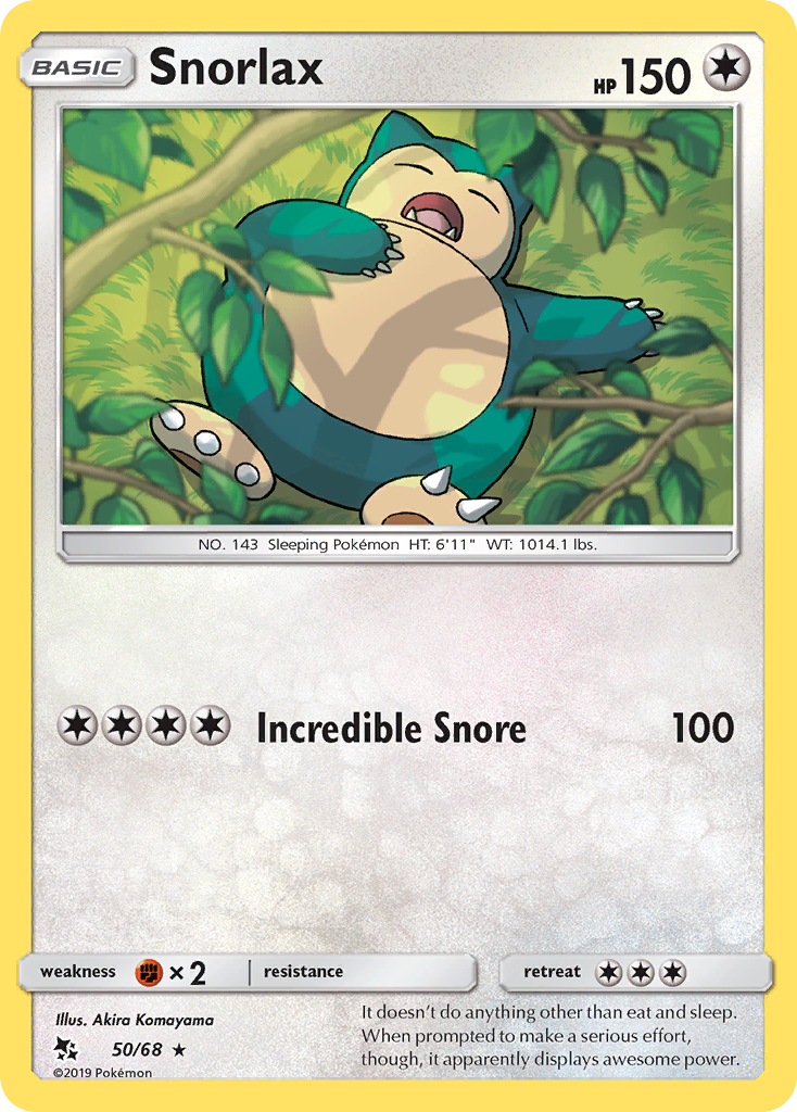 Snorlax (50/68) [Sun & Moon: Hidden Fates] | Good Games North