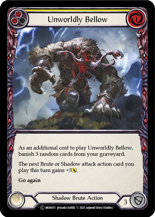 Unworldly Bellow (Yellow) [U-MON151-RF] Unlimited Rainbow Foil | Good Games North