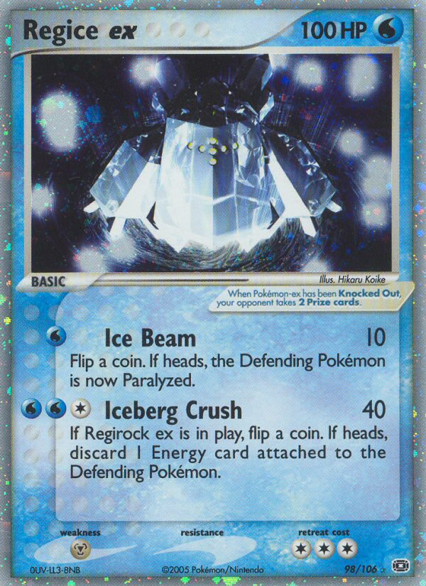 Regice ex (98/106) [EX: Emerald] | Good Games North
