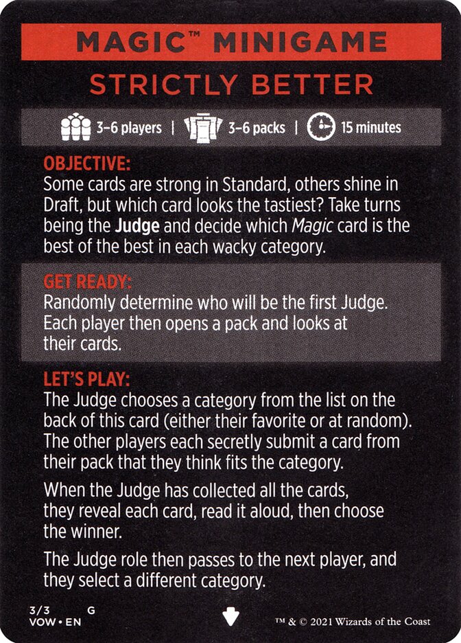 Strictly Better (Magic Minigame) [Innistrad: Crimson Vow Minigame] | Good Games North