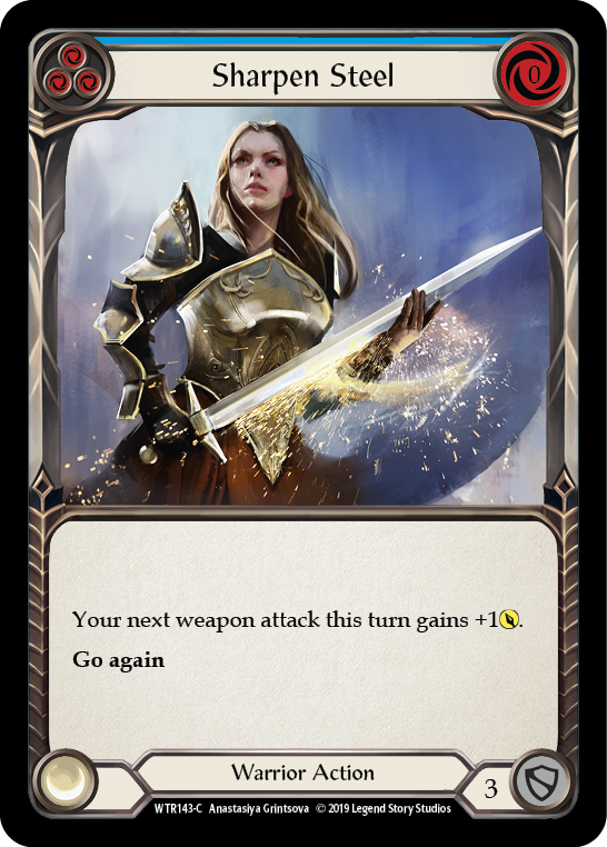 Sharpen Steel (Blue) [WTR143-C] Alpha Print Rainbow Foil | Good Games North