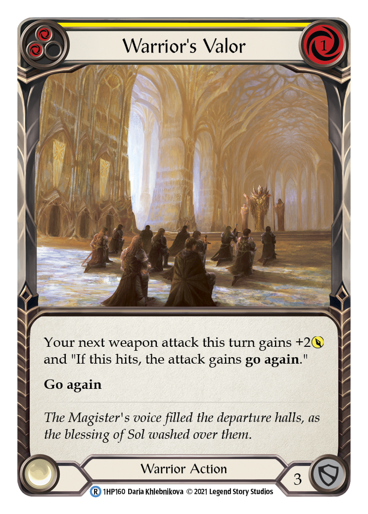 Warrior's Valor (Yellow) [1HP160] | Good Games North
