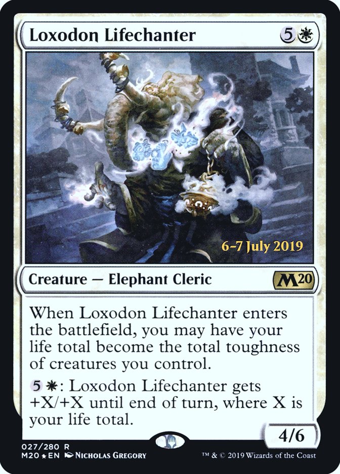 Loxodon Lifechanter  [Core Set 2020 Prerelease Promos] | Good Games North
