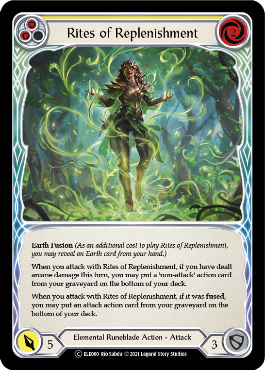 Rites of Replenishment (Yellow) [U-ELE080] Unlimited Normal | Good Games North