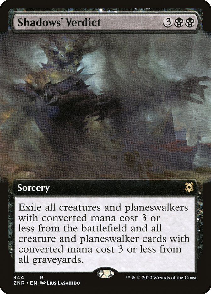 Shadows' Verdict (Extended Art) [Zendikar Rising] | Good Games North