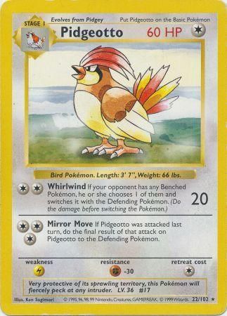 Pidgeotto (22/102) [Base Set Shadowless Unlimited] | Good Games North