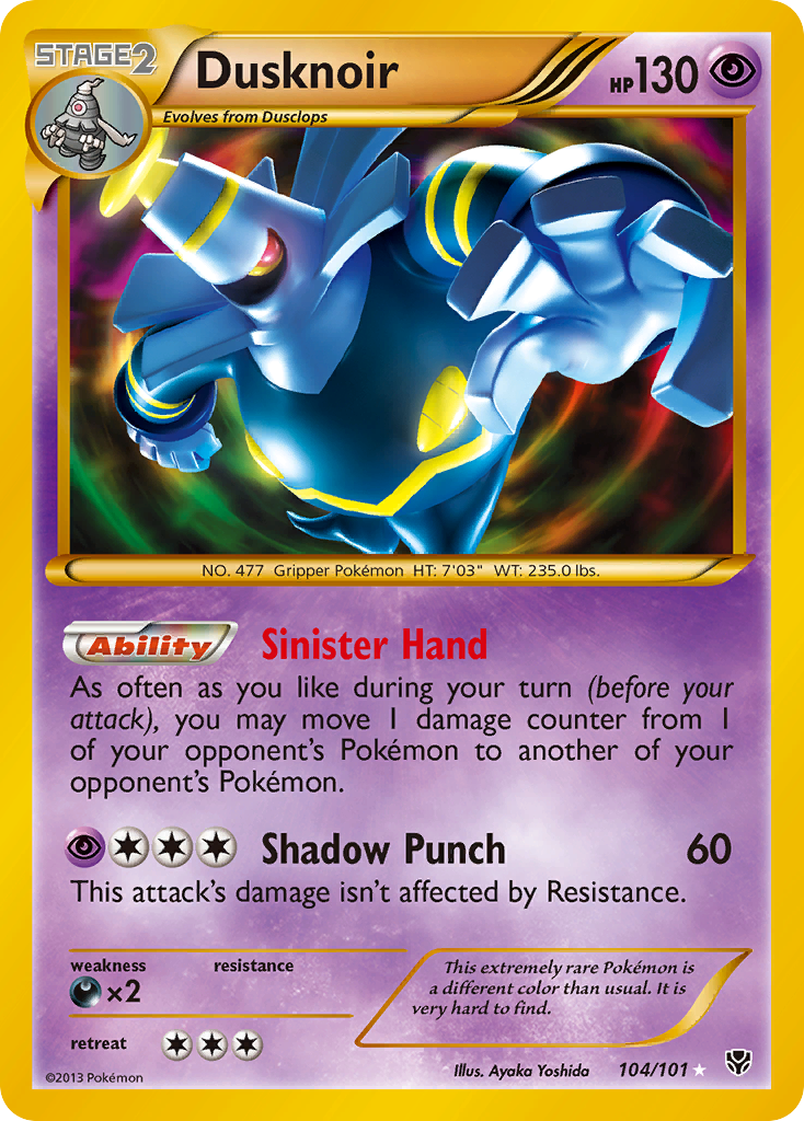 Dusknoir (104/101) [Black & White: Plasma Blast] | Good Games North