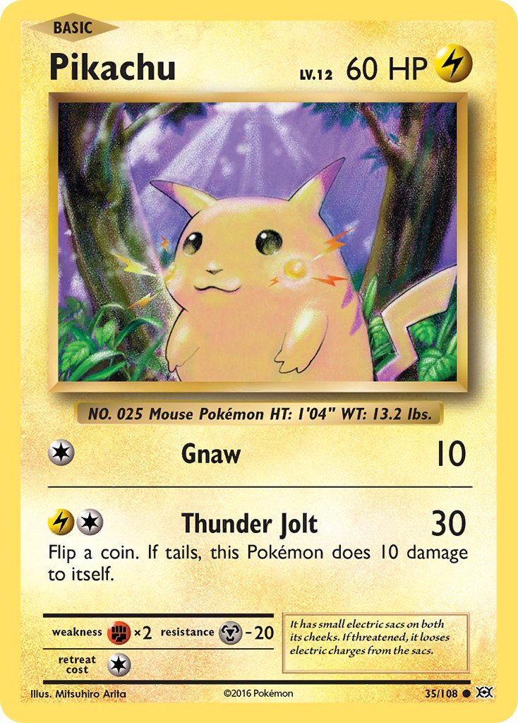 Pikachu (35/108) (Theme Deck Exclusive) (Cracked Ice Holo) [XY: Evolutions] | Good Games North