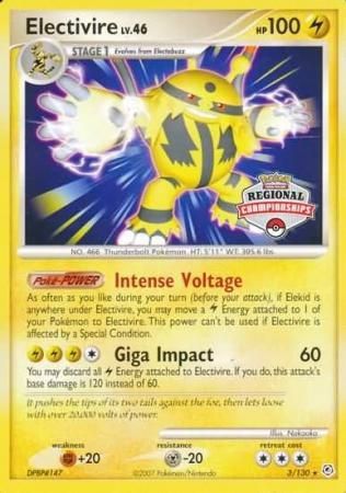 Electivire (3/130) (Regional Championship Promo) [Diamond & Pearl: Base Set] | Good Games North
